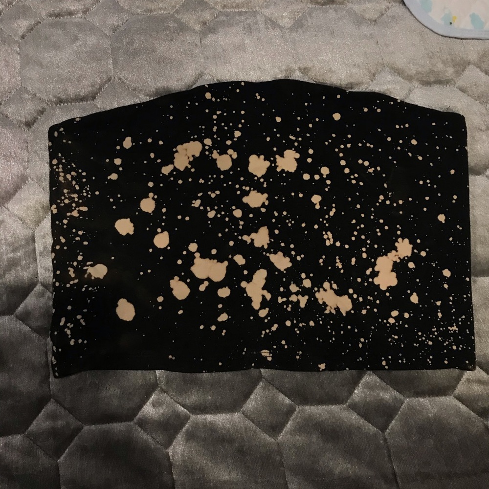 Custom bleach tie dye tube top